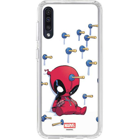 Marvel Deadpool Babypool Playing Galaxy A50 Clear Case